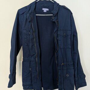 Laura Scott navy blue utility field jacket
